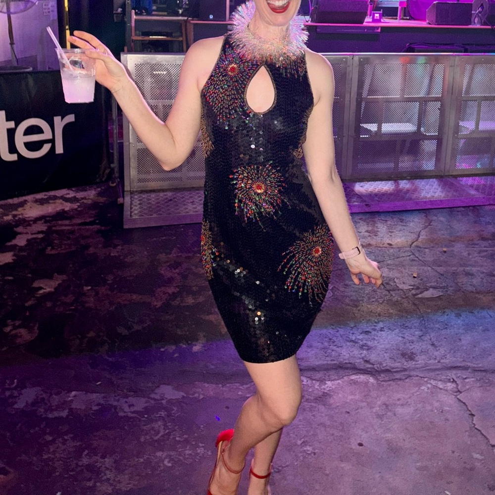 DONATING SOON - Vintage Sequined Firework Dress